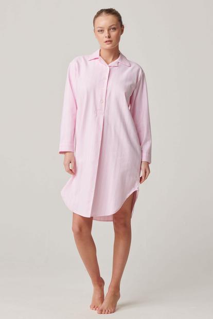 Pink "Westwood Pink" Stripe Brushed Cotton Nightshirt