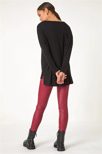 V-Neck Tunic Stretch Top 19327008