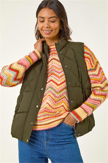 Diamond Padded Button Gilet 12038440