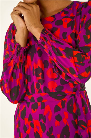 closet long sleeve split midi dress in mixed heart print Black Heart Printed Pleated Sleeve Midi Dress 10