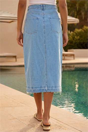 Dusk Denim Button Skirt 17076143