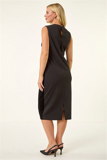 Petite Velvet Contrast Ruched Dress 14824008
