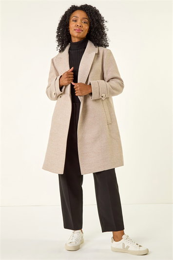 Petite Double Breasted Tailored Coat 12041616