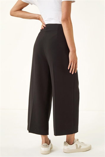Petite Cropped Wide Leg Stretch Trouser 18097808