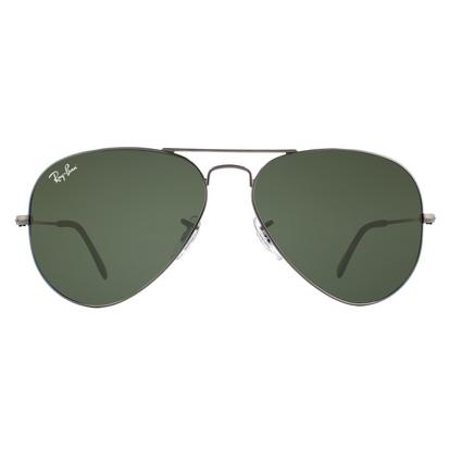 Grey Aviator Gunmetal Green Aviator 3025 Sunglasses