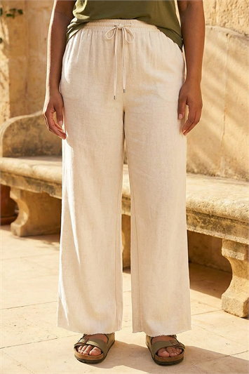 Curve Linen Blend Trousers 18073088