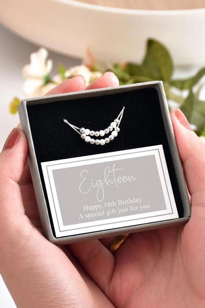 Metallic 18Th Birthday Gift Silver Frosted Bracelet