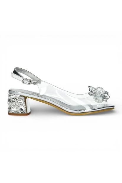 Metallic Women’S Cinderella Heel Sandals-Mily-22