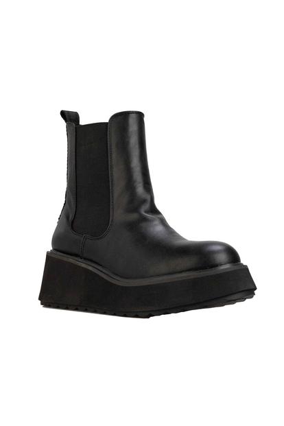 Black Heyday Platform Ankle Boots