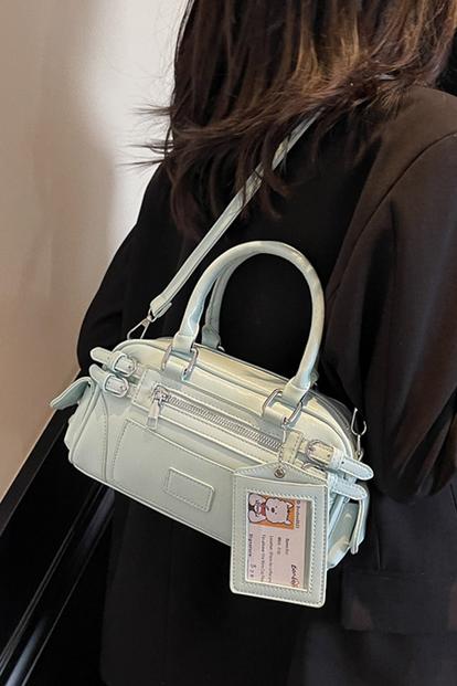 Pink 'Faye' Small Zip Crossbody Tote Bag With Handle