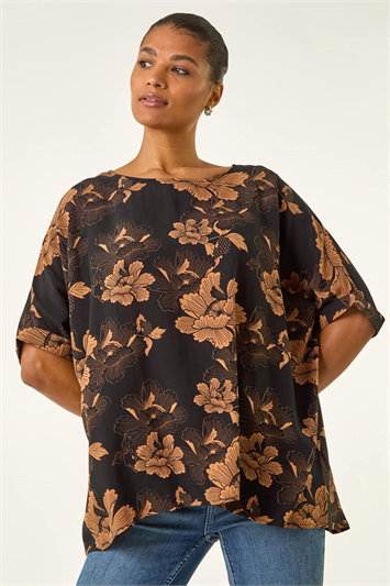 Floral Buttoned Back Top 20234701