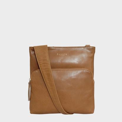 Black 'Canary' Vintage Real Leather Crossbody Bag