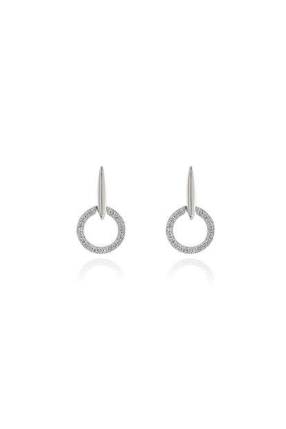 Metallic Cachet London Lara Drop Silver Earrings
