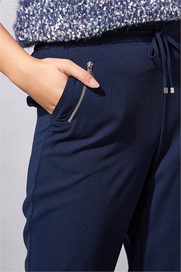 27 Inch Elastic Waist Tie Front Jogger 18021860