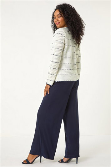 Petite Contrast Stitch Cardigan 16162638