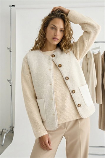 White Fleece Pocket Gilet