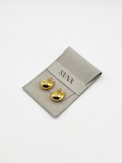 Metallic Mini Droplet Earrings In Gold