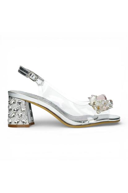 Metallic Womens Block Heel Sandals - Marlene 12