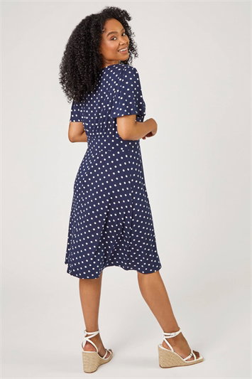 Petite Polka Dot Stretch Jersey Dress 14286660