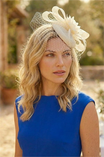 White Mesh Net Hat Fascinator