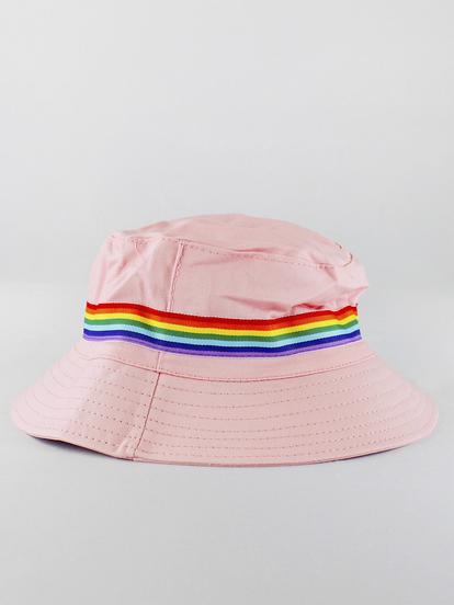 Multi Reversible Bucket Hat With Rainbow Band
