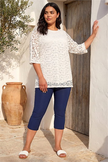 Curve Lace Front Stretch Top 19406838