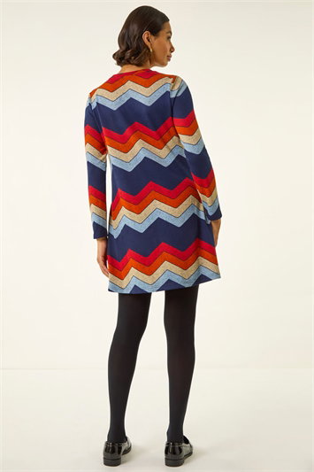 Zig Zag Side Button Dress 14813264