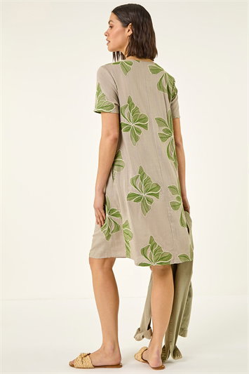 Embroidered Floral Shift Dress 14864534