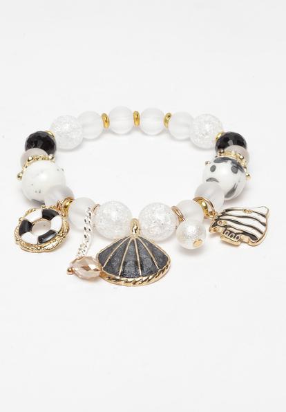 Pink Boho Shell Seed Bead Bracelet