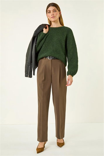 Barrel Tapered Leg Trousers 18094720