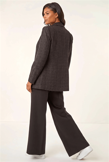 Check Print Longline Blazer 15042105