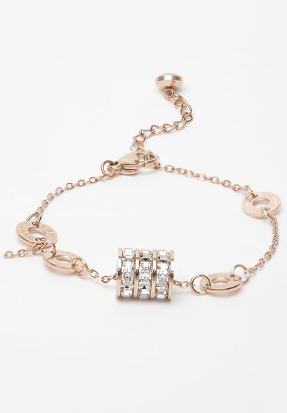 Metallic Gold Plated Crystal Bracelet