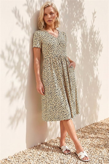 Petite V-Neck Pocket Dress 14962488