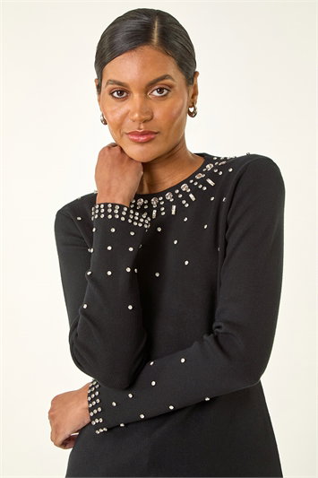 Embellished Neck Jumper 16211608
