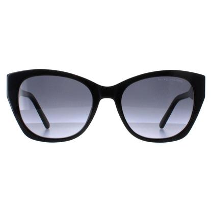 Black Cat Eye Shiny Black Dark Grey Gradient Marc 732/S