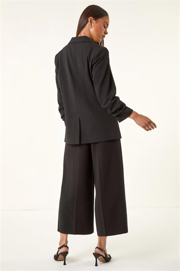 Petite Ruched Buttoned Blazer 15040908