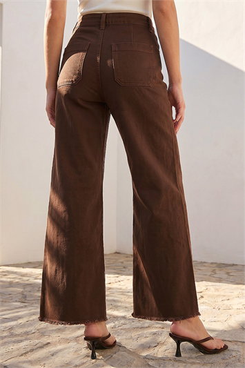 Petite Frayed Hem Stretch Trouser 18101319