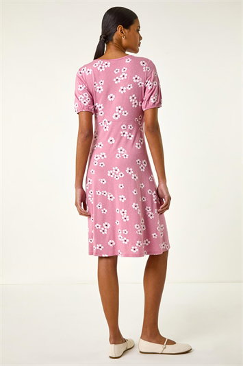 Floral Print Stretch Jersey Dress 14744872