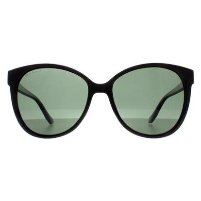 Black Cat Eye Shiny Black G15 Green Polarized Mp74