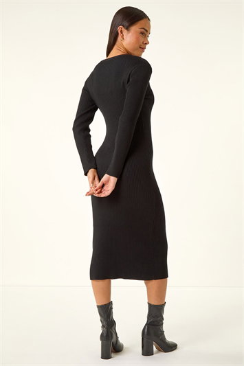 Petite Knitted Pearl Detail Midi Dress 14831408