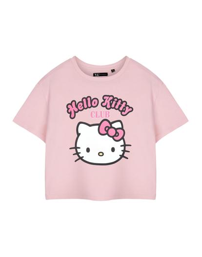 Pink Hello Kitty Cropped Short Sleeved T-Shirt
