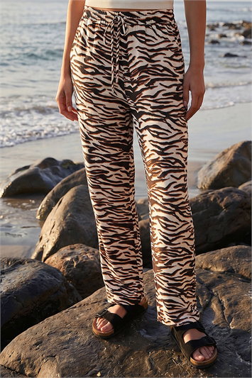 Petite Zebra Print Trouser 18114208