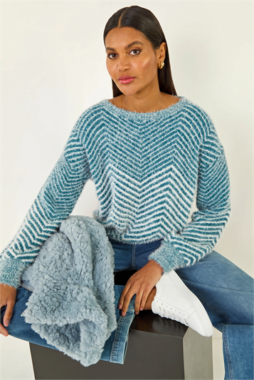 Abstract Stripe Knit Jumper 16320309