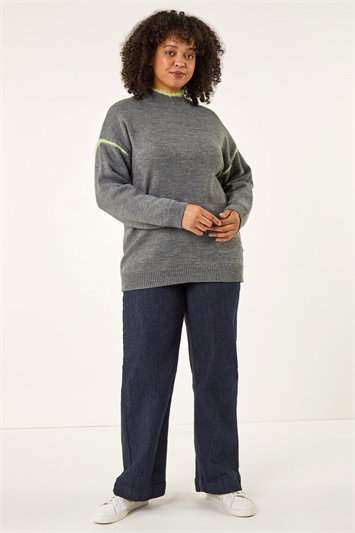 Curve Trim Detail Knit Jumper 16239136