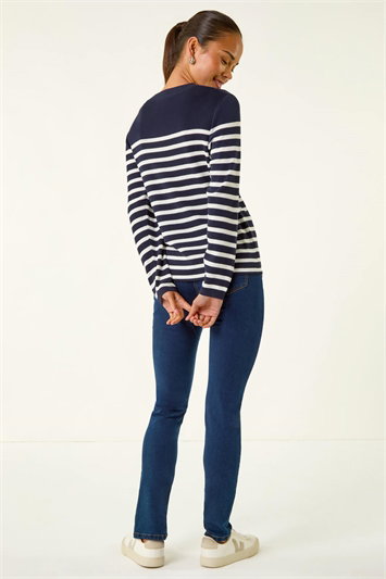 Petite Stripe Knitted Jumper 16220060