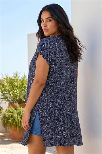 Curve Mono Print Stretch Cardigan 19407460