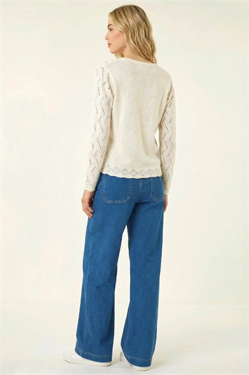 Scallop V-Neck Knit Cardigan 16322938