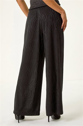 Petite Jacquard Wide Leg Trouser 18072008