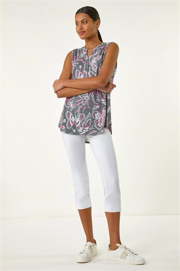 Textured Print Vest Top 19390736