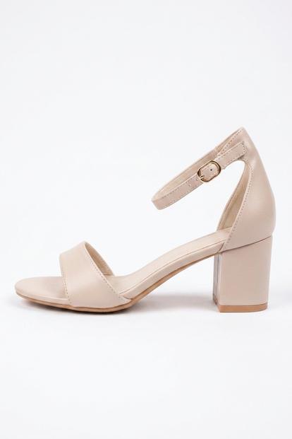 Black Saoirse Minimalist Block Heel Ankle Sandals